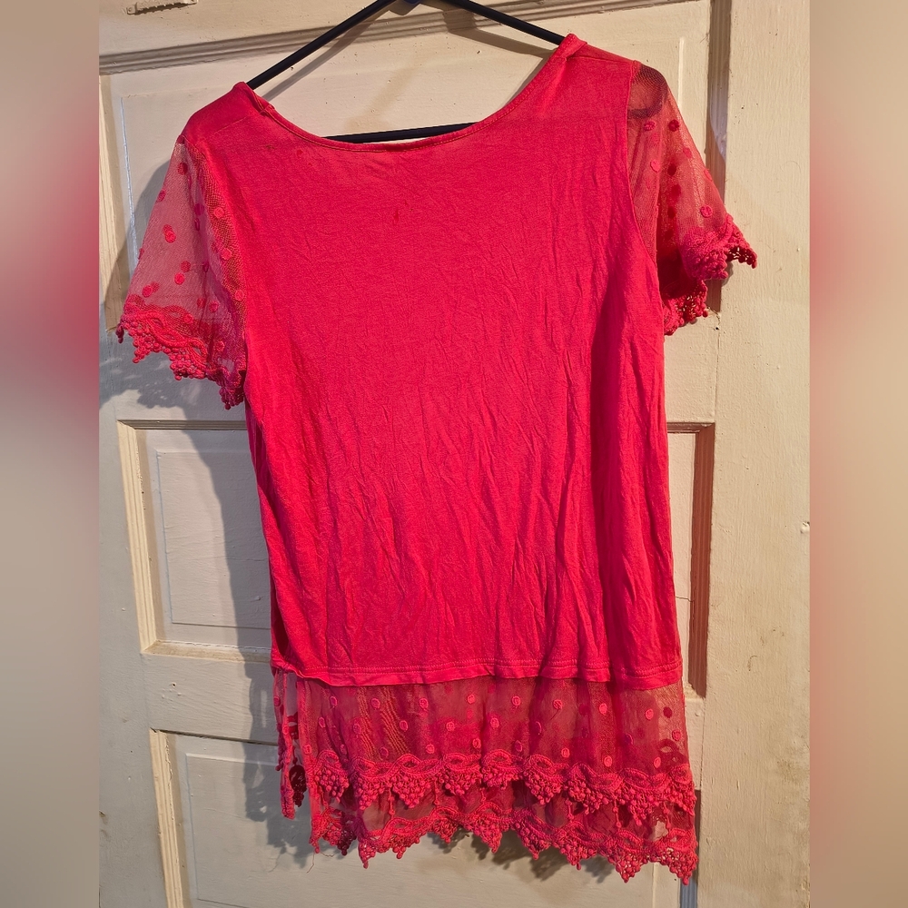 WOMENS KAKTUS Size Small Pink TUNIC TOP Micro Stains On Back See Pictures